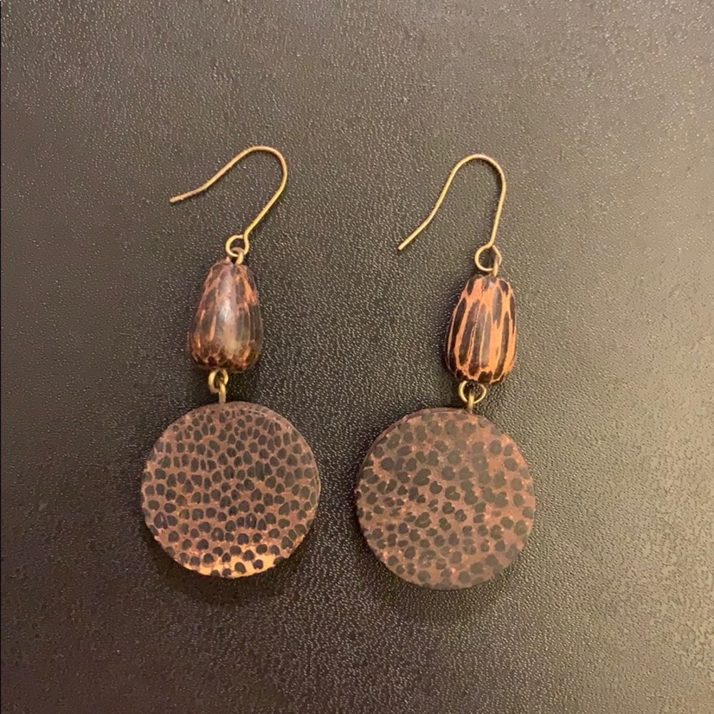 Wooden crafted earrings